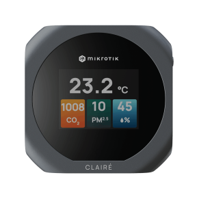 Монитор качества воздуха MikroTik CLAIRÉ IAQM-THC2PV, CO2, PM2.5/PM10, VOC, Matter over Thread Монитор качества воздуха MikroTik CLAIRÉ IAQM-THC2PV, CO2, PM2.5/PM10, VOC, Matter over Thread